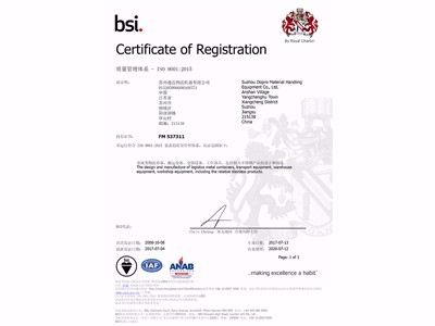 BSI品質管理システムISO 9012015